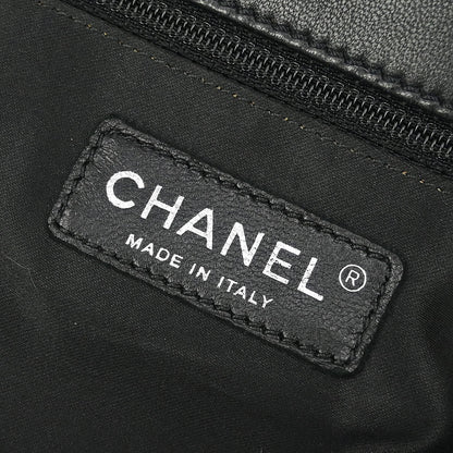 Chanel Black Lambskin Mademoiselle Jumbo Flap Bag