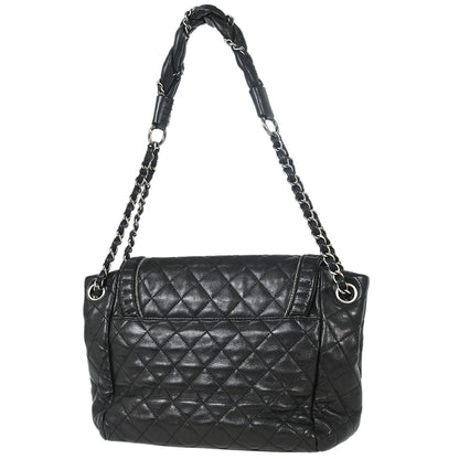 Chanel Black Calfskin Istanbul Accordion Flap Bag