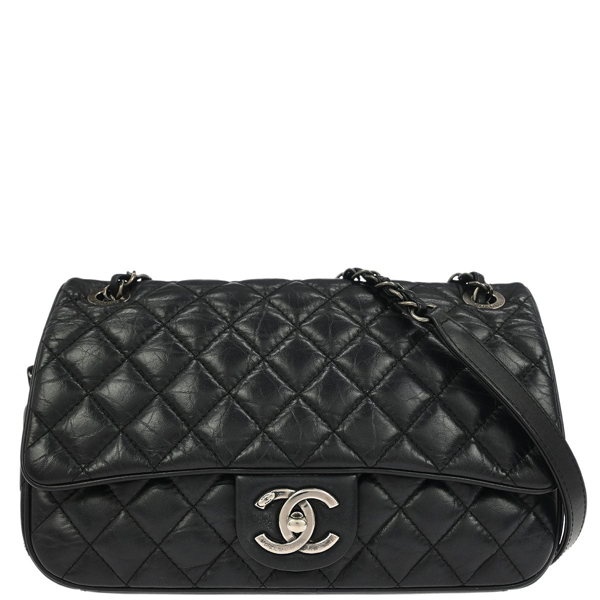 Chanel Black Lambskin Easy Flap Bag