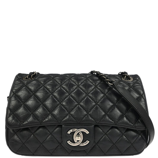 Chanel Black Lambskin Easy Flap Bag
