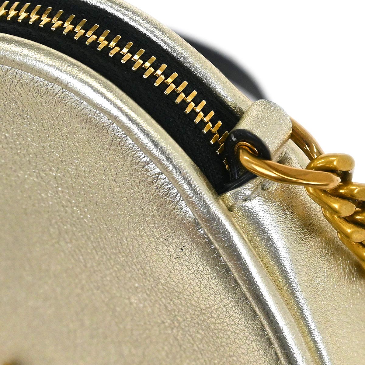 Saint Laurent Gold Love Heart Shoulder Bag