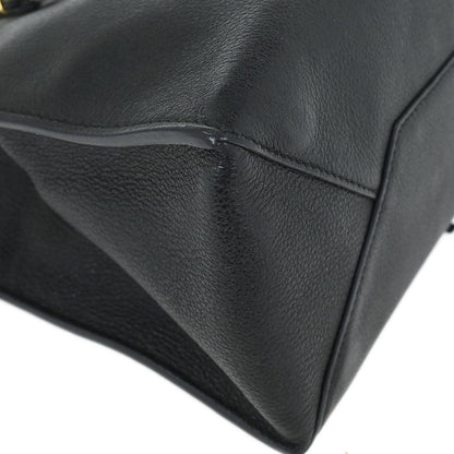 Balenciaga Black Metallic Edge Papier Mini Tote Bag