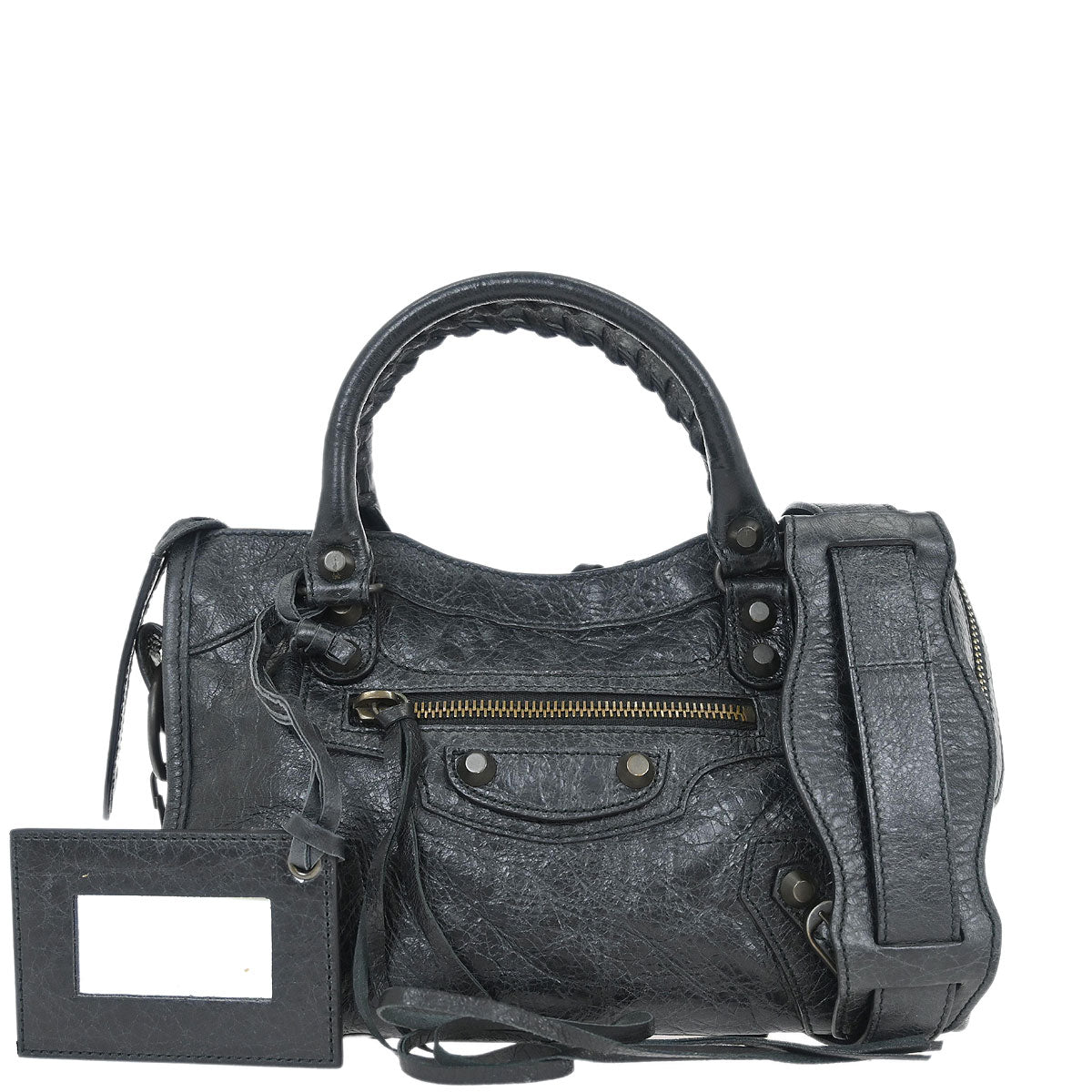 Balenciaga Black Classic Mini City 2way Shoulder Handbag