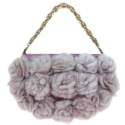 Christian Dior * Purple Fur Handbag