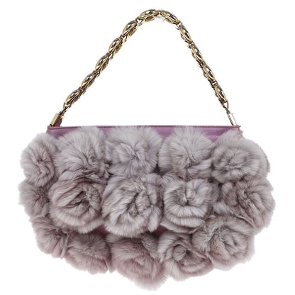 Christian Dior * Purple Fur Handbag