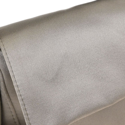 Fendi * Gray Satin Crocodile Baguette Handbag