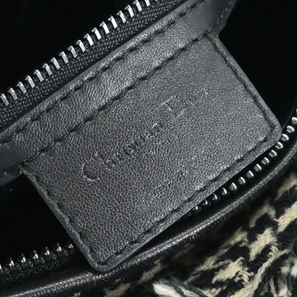 Christian Dior Black White Houndstooth Lady Dior 2way Handbag