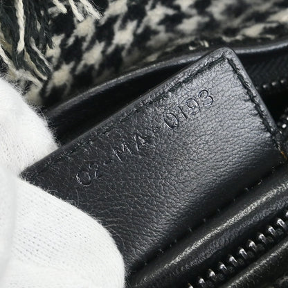 Christian Dior Black White Houndstooth Lady Dior 2way Handbag