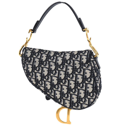 Christian Dior Navy Oblique Trotter Saddle Handbag