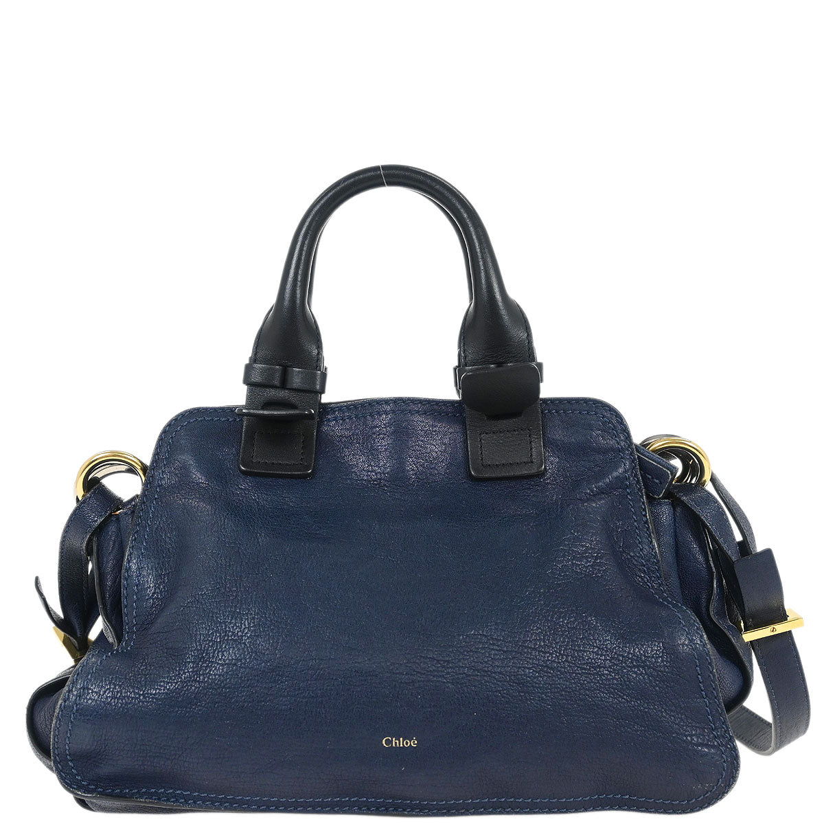 Chloe Navy Porte Epore 2way Shoulder Handbag