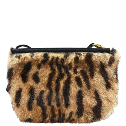 Celine* Brown Fur Crossbody Bag Pochette