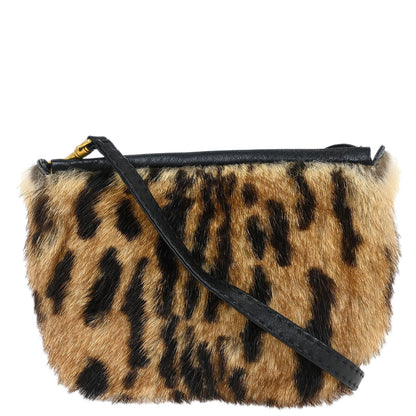 Celine* Brown Fur Crossbody Bag Pochette