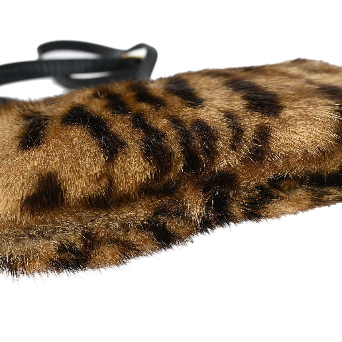 Celine* Brown Fur Crossbody Bag Pochette