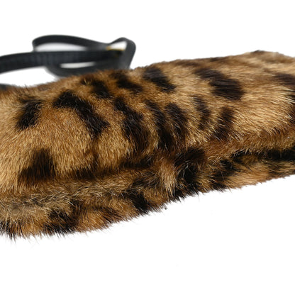 Celine* Brown Fur Crossbody Bag Pochette