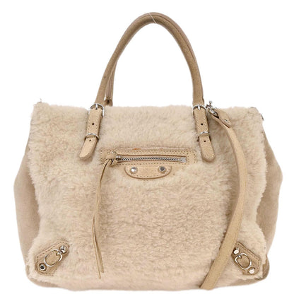 Balenciaga Beige Mouton Papier Mini Tote Bag