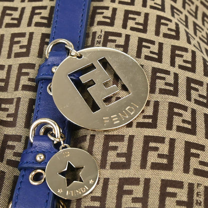 Fendi Beige Blue Zucchino Tote Bag