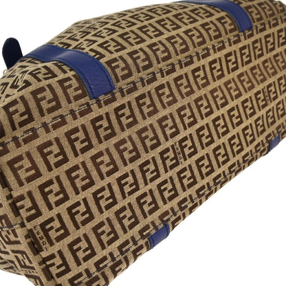 Fendi Beige Blue Zucchino Tote Bag
