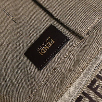 Fendi Beige Blue Zucchino Tote Bag