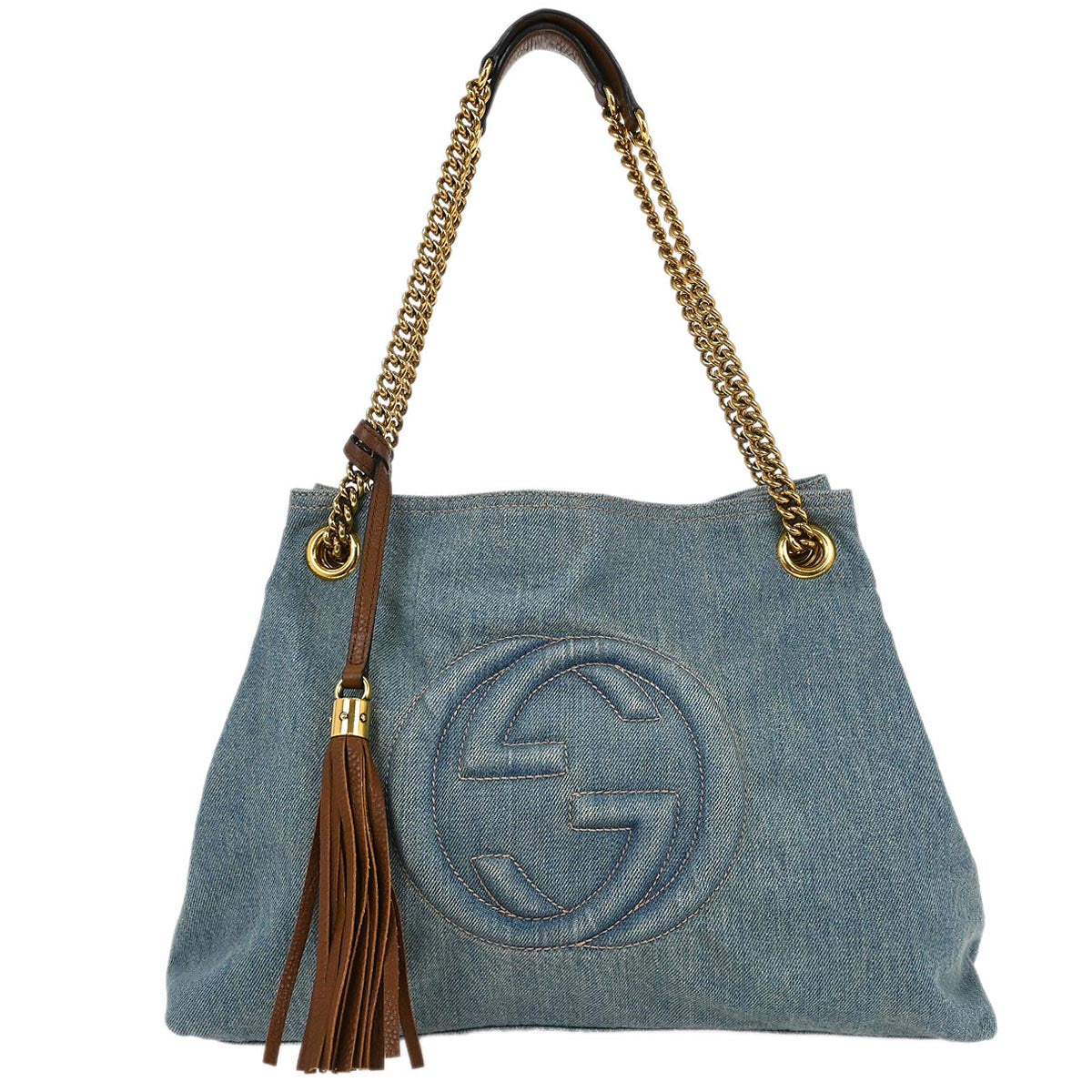 Gucci Blue Denim Soho Tote Bag