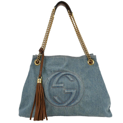 Gucci Blue Denim Soho Tote Bag