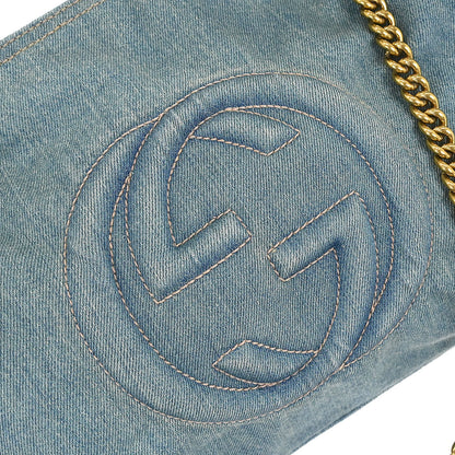 Gucci Blue Denim Soho Tote Bag