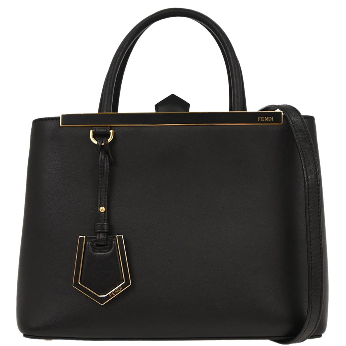 Fendi Black 2Jours 2way Shoulder Handbag