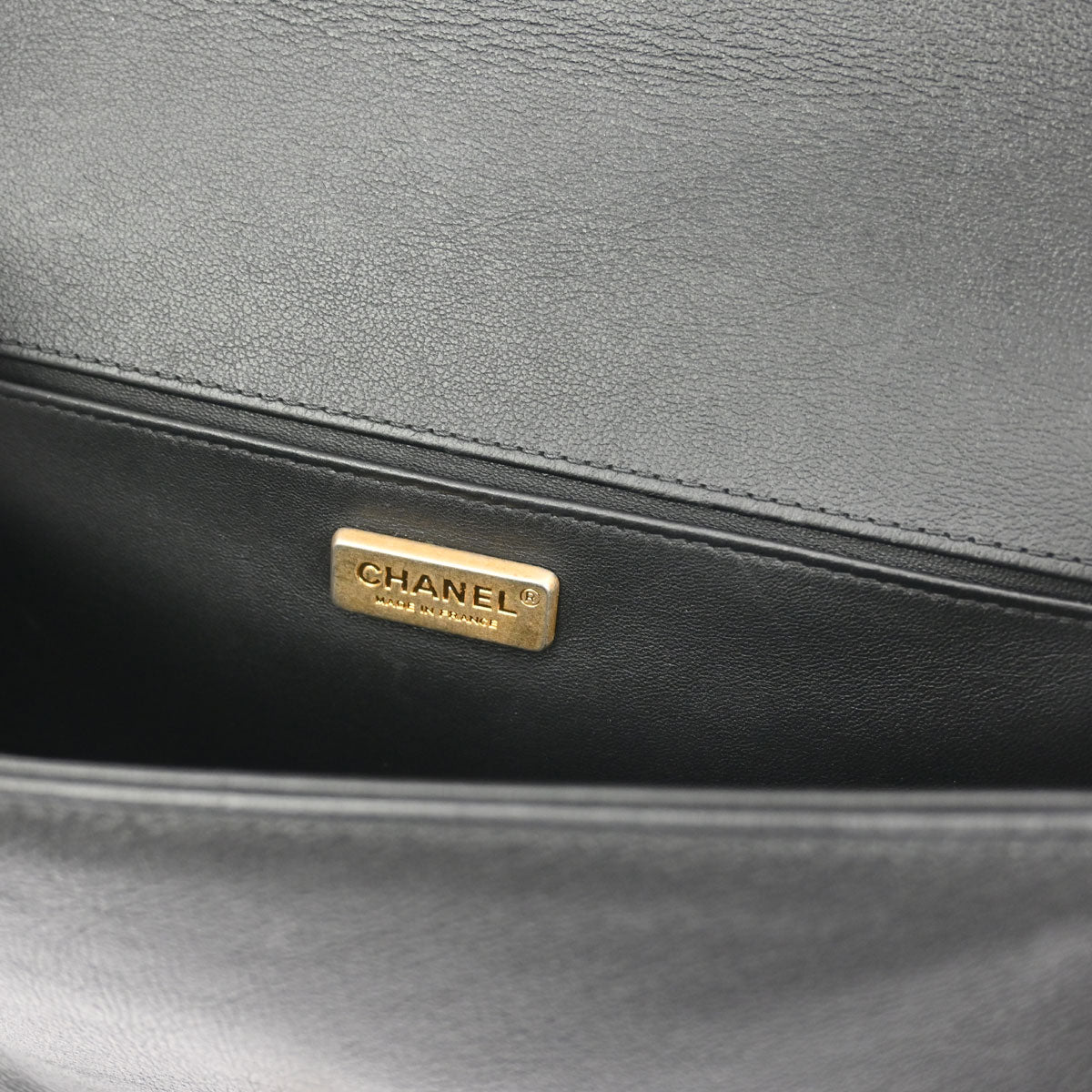 Boy Chanel Black Fur Lambskin Medium Shoulder Bag