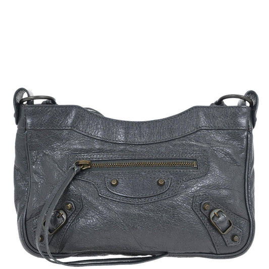 Balenciaga Gray The Hip Shoulder Bag
