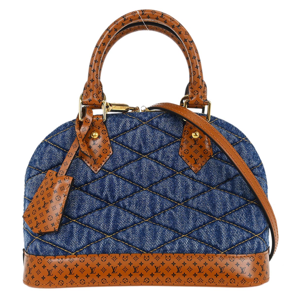 Louis Vuitton Denim Malletage Alma BB 2way Handbag M55048
