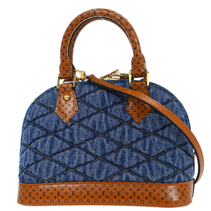 Louis Vuitton Denim Malletage Alma BB 2way Handbag M55048