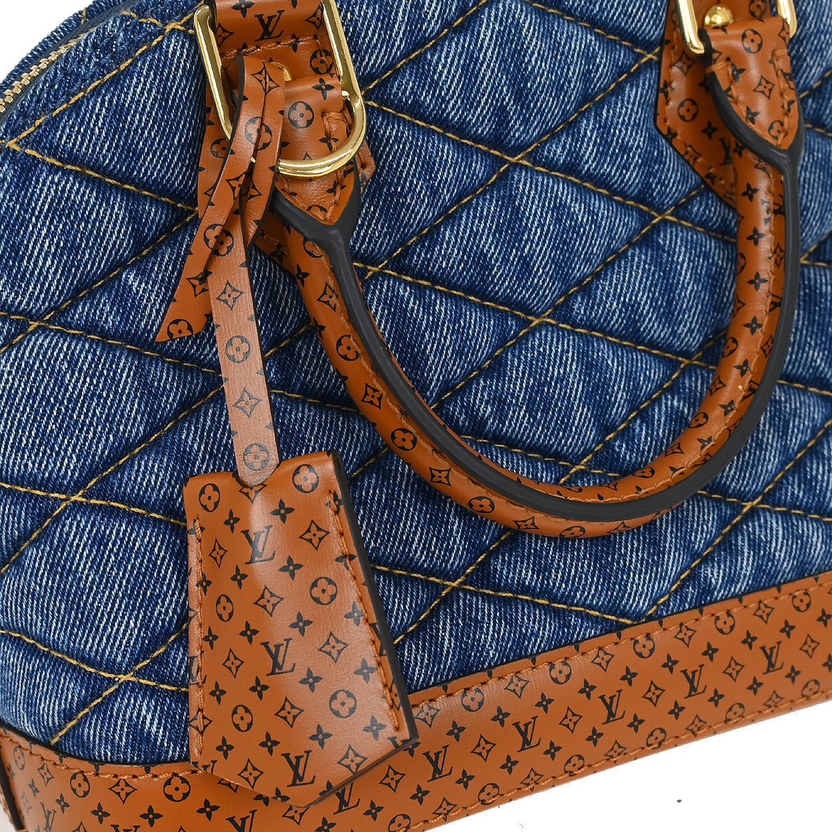 Louis Vuitton Denim Malletage Alma BB 2way Handbag M55048