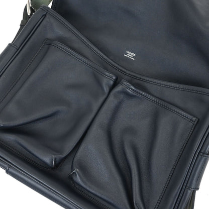 Hermes Blue Indigo Sikkim Barda 30 Shoulder Bag