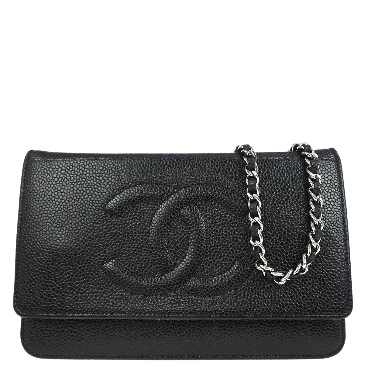 Chanel Black Caviar Timeless WOC Wallet on Chain Bag