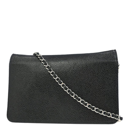 Chanel Black Caviar Timeless WOC Wallet on Chain Bag