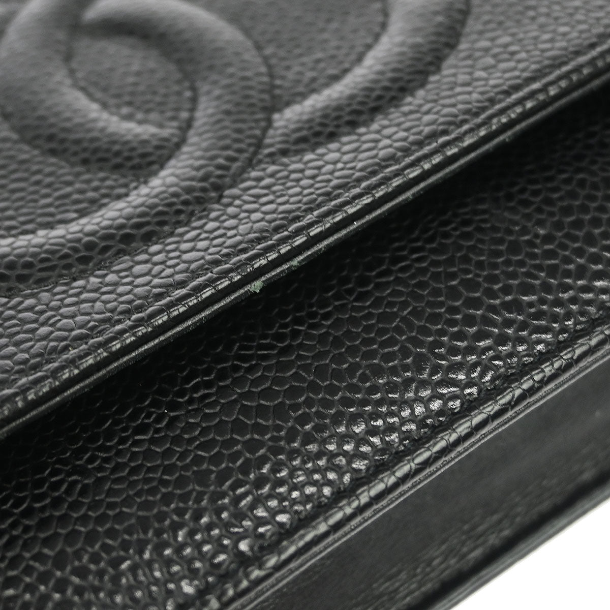 Chanel Black Caviar Timeless WOC Wallet on Chain Bag
