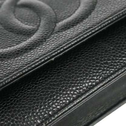 Chanel Black Caviar Timeless WOC Wallet on Chain Bag