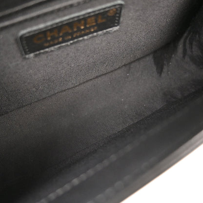 Boy Chanel Black Lambskin Chevron Medium Shoulder Bag