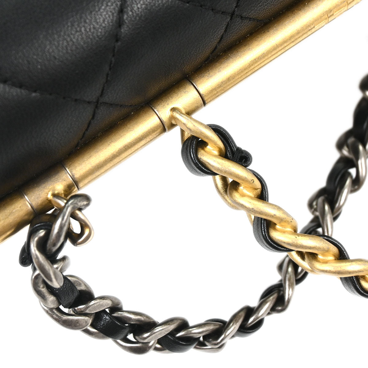 Chanel Black Lambskin 2way Handbag