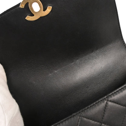 Chanel Black Lambskin 2way Handbag