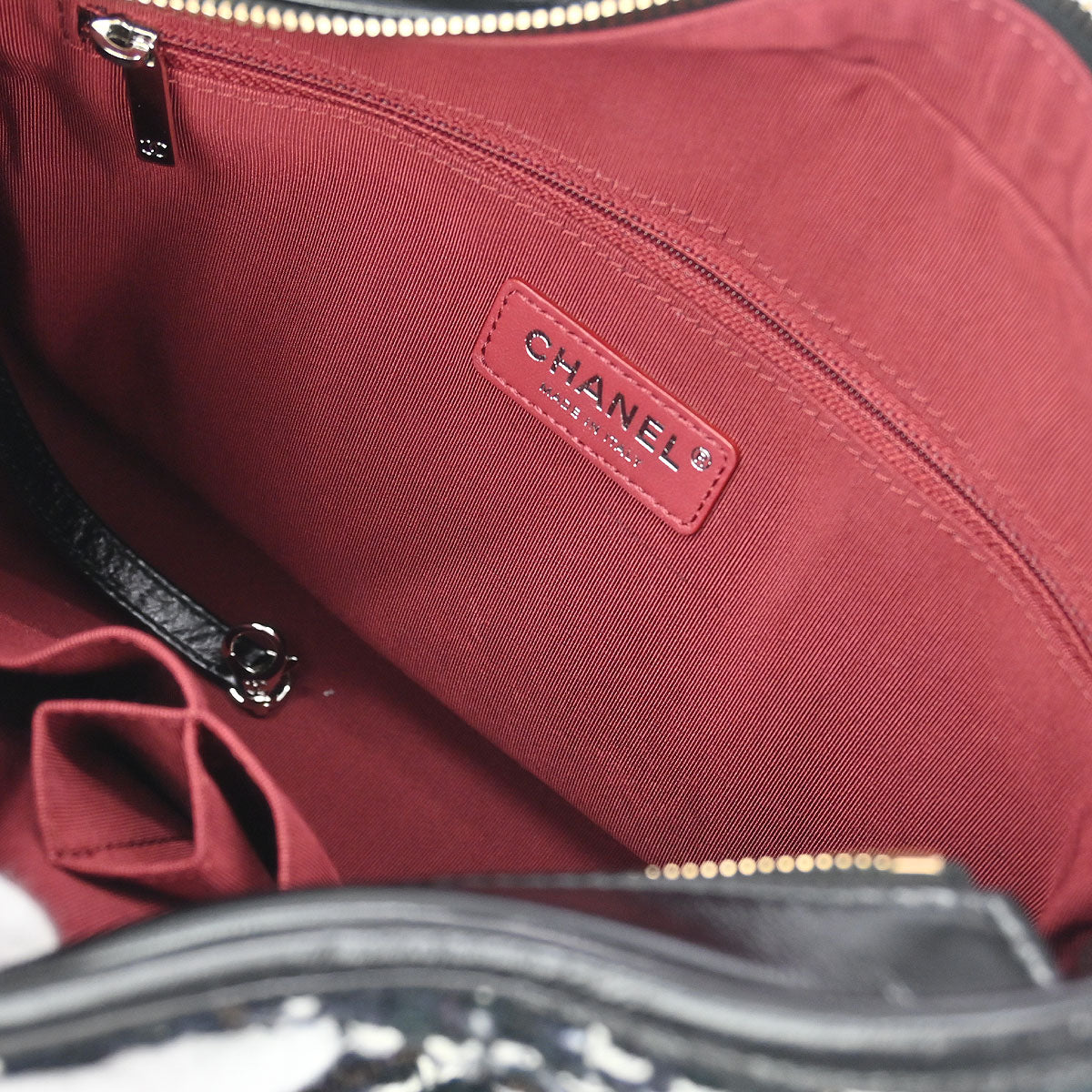 Chanel Black Tweed Calfskin Large Gabrielle Shoulder Bag