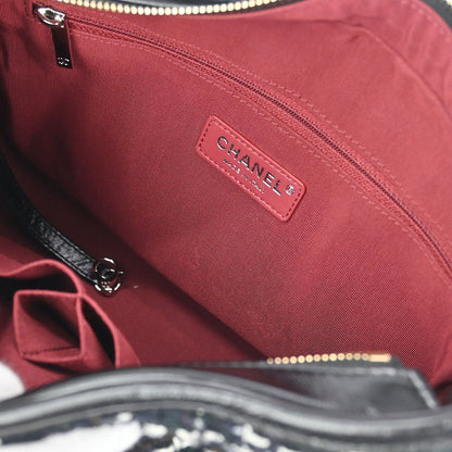 Chanel Black Tweed Calfskin Large Gabrielle Shoulder Bag