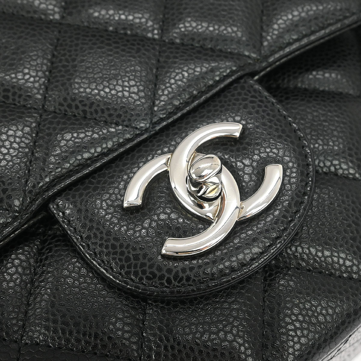 Chanel Black Caviar Classic Double Flap Shoulder Bag