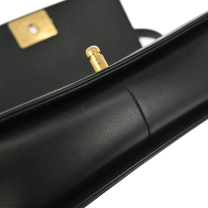 Boy Chanel Black Lambskin Chevron Medium Shoulder Bag