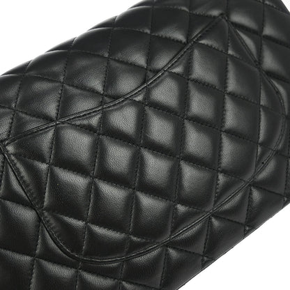Chanel Black Lambskin Medium Classic Double Flap Shoulder Bag