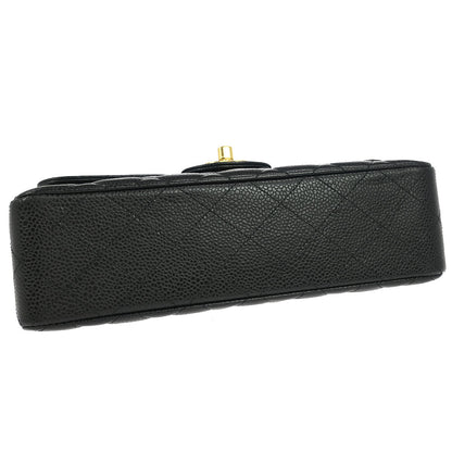 Chanel Black Caviar Small Classic Double Flap Shoulder Bag