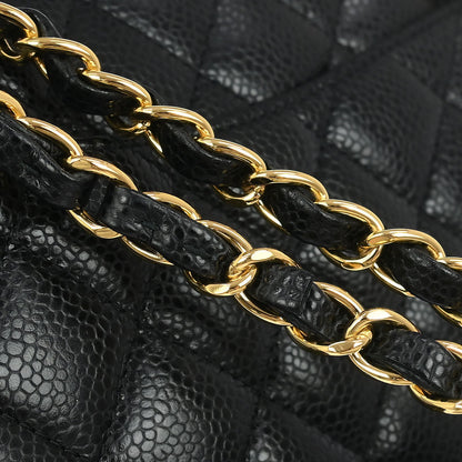 Chanel Black Caviar Small Classic Double Flap Shoulder Bag