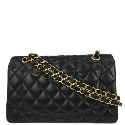 Chanel Black Lambskin Small Classic Double Flap Shoulder Bag