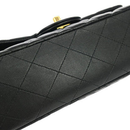 Chanel Black Lambskin Small Classic Double Flap Shoulder Bag