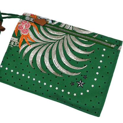 Hermes Green Silk Silky City 41 Shoulder Bag