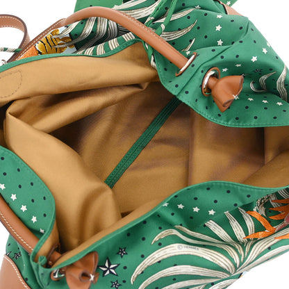 Hermes Green Silk Silky City 41 Shoulder Bag
